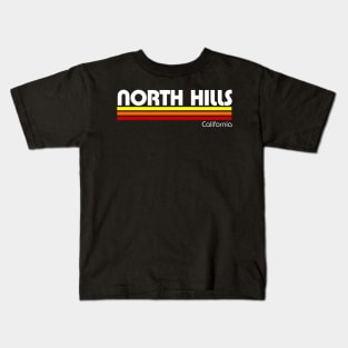 Retro North Hills California Kids T-Shirt